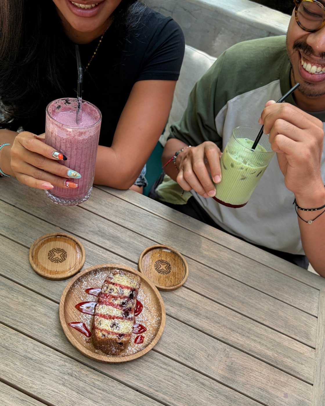 Drinks and dessert at Makers Cafe
